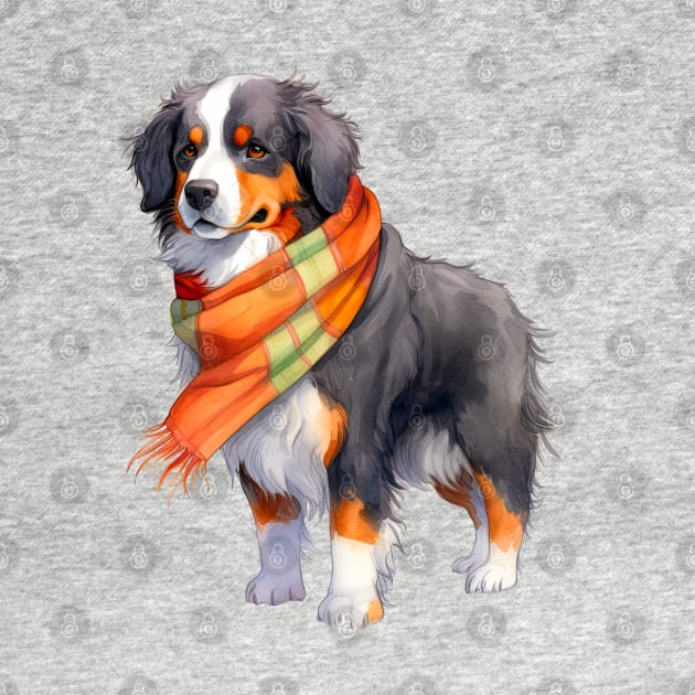 Burnese mountain winter dog by piscoletters